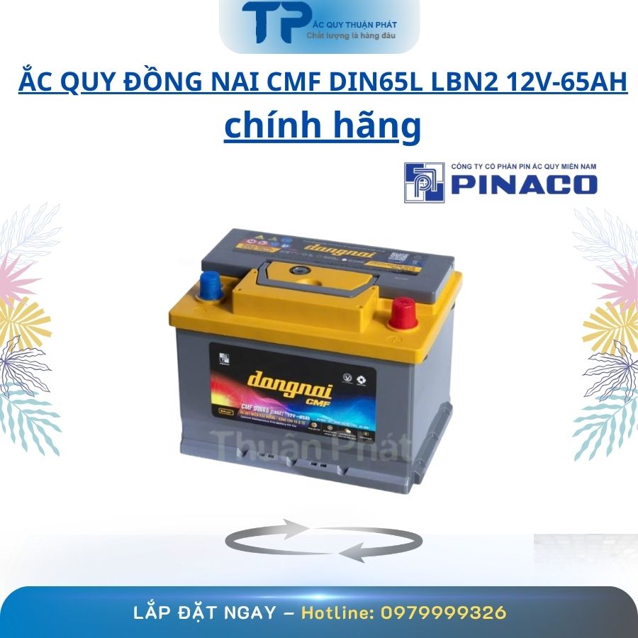 Ắc Quy Đồng Nai CMF DIN65L LBN2 12V-65AH chính hãng