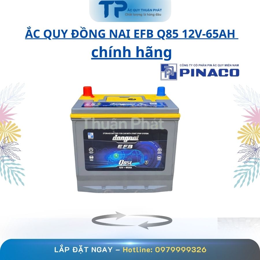 Ắc Quy Đồng Nai EFB Q85 12V - 65AH chính hãng