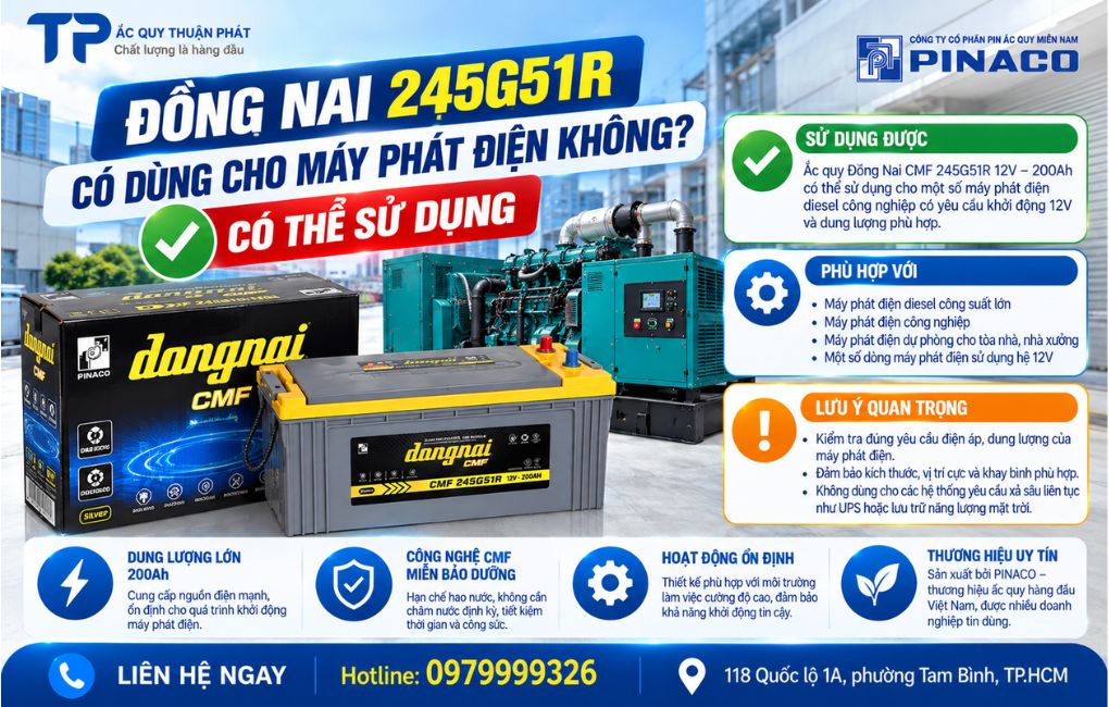 Đồng Nai 245G51R có dùng cho máy phát điện không