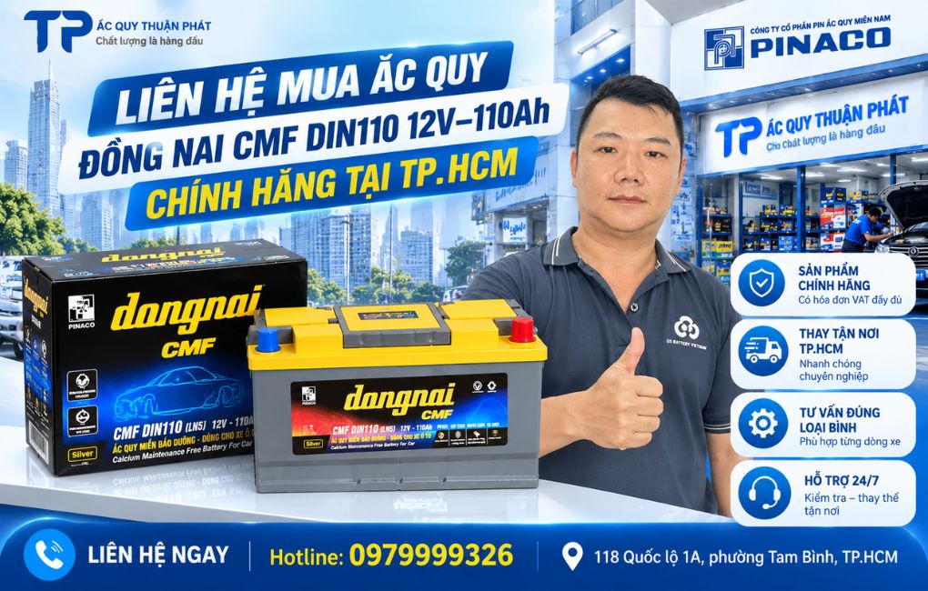 Liên hệ mua ắc quy Đồng Nai CMF DIN110L 12V - 110AH