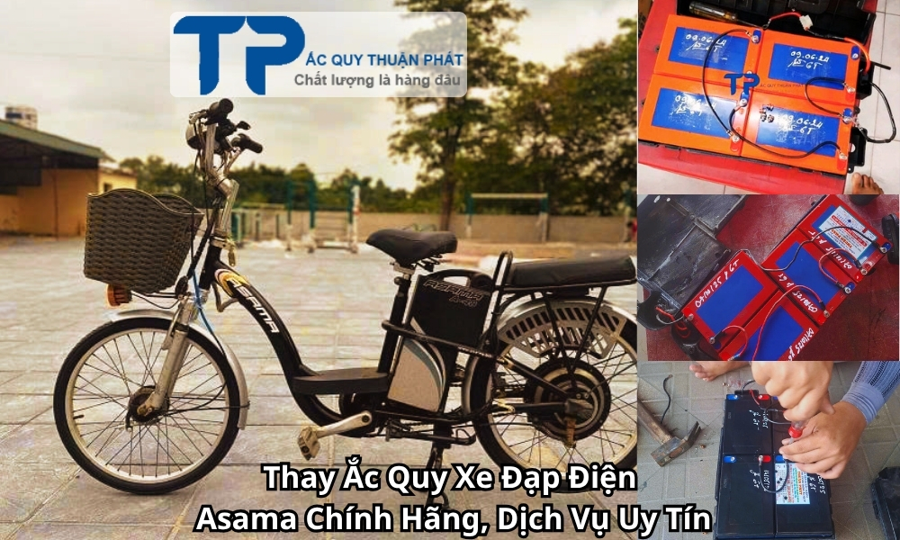 Thay Ắc Quy Xe Đạp Điện Asama Chính Hãng, Dịch Vụ Uy Tín