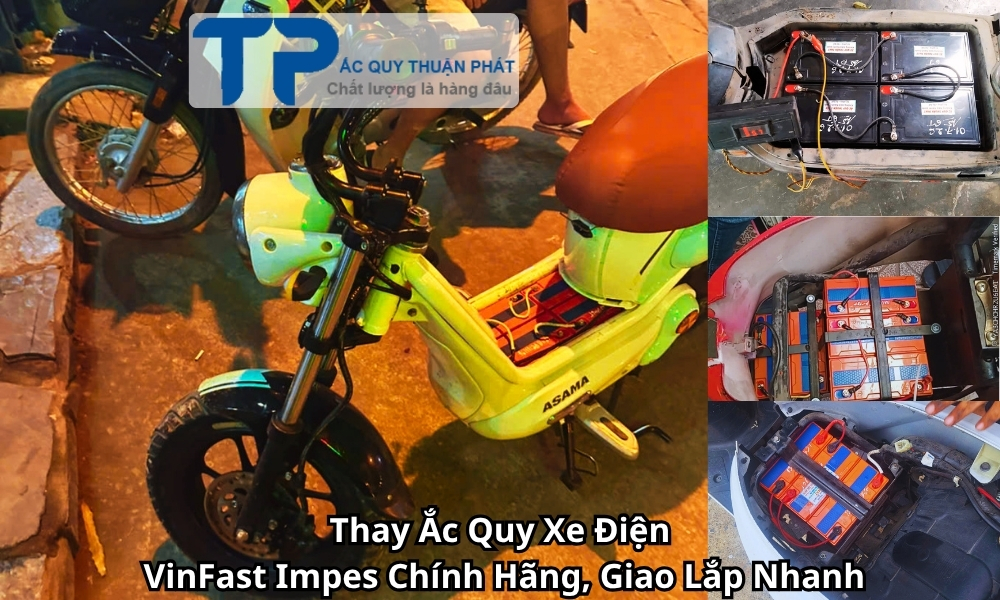 Thay Ắc Quy Xe Điện VinFast Impes Chính Hãng, Giao Lắp Nhanh