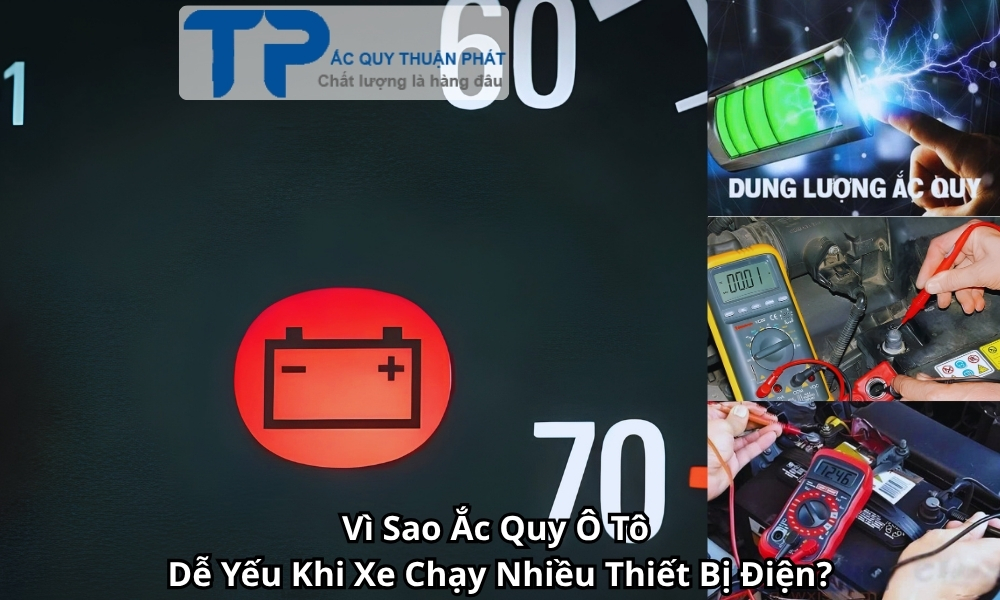 Vì Sao Ắc Quy Ô Tô Dễ Yếu Khi Xe Chạy Nhiều Thiết Bị Điện?