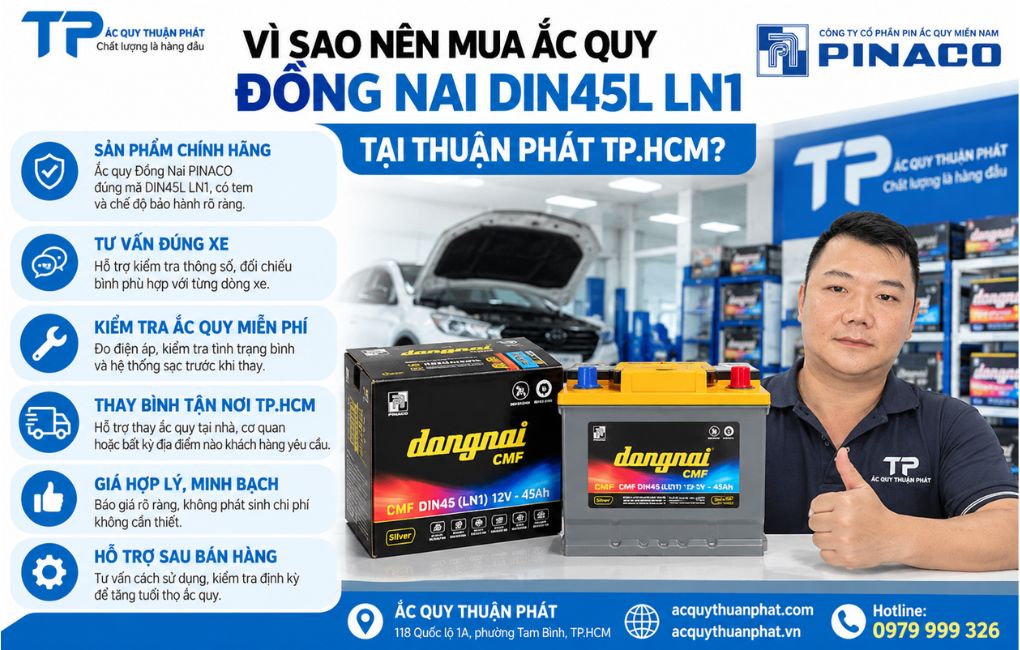 Vì sao nên mua ắc uy Đồng Nai DIN45L LN1 tại Thuận Phát