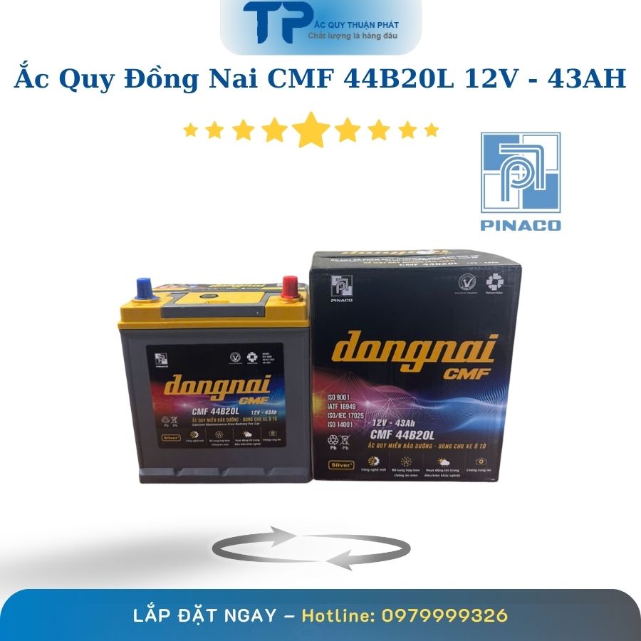 Ắc quy Đồng Nai CMF 44B20L 12V - 43AH
