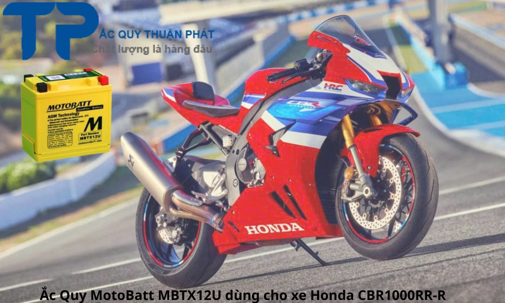 Ắc Quy MotoBatt MBTX12U dùng cho xe Honda CBR1000RR-R