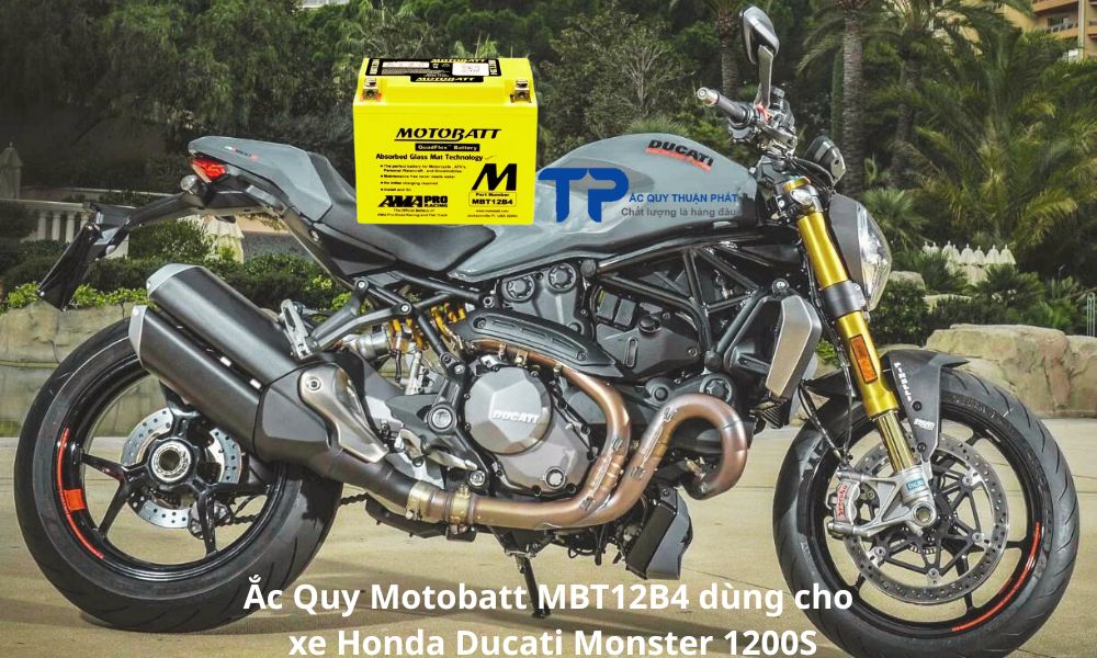 Ắc Quy Motobatt MBT12B4 dùng cho xe Honda Ducati Monster 1200S