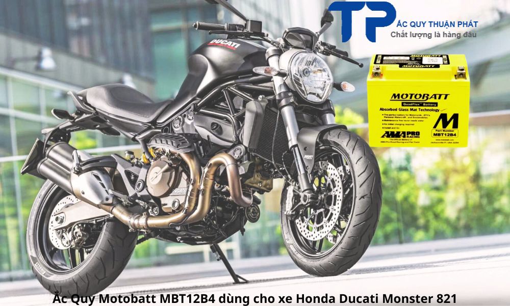Ắc Quy Motobatt MBT12B4 dùng cho xe Honda Ducati Monster 821