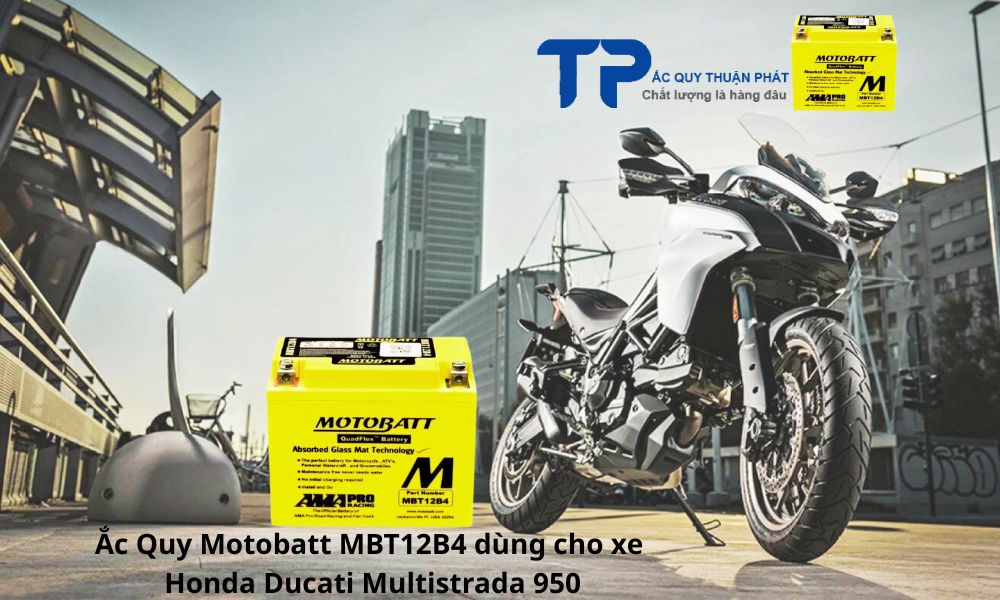 Ắc Quy Motobatt MBT12B4 dùng cho xe Honda Ducati Multistrada 950
