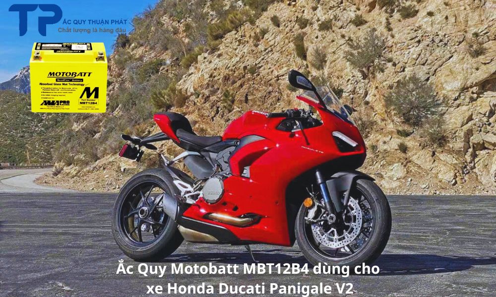 Ắc Quy Motobatt MBT12B4 dùng cho xe Honda Ducati Panigale V2