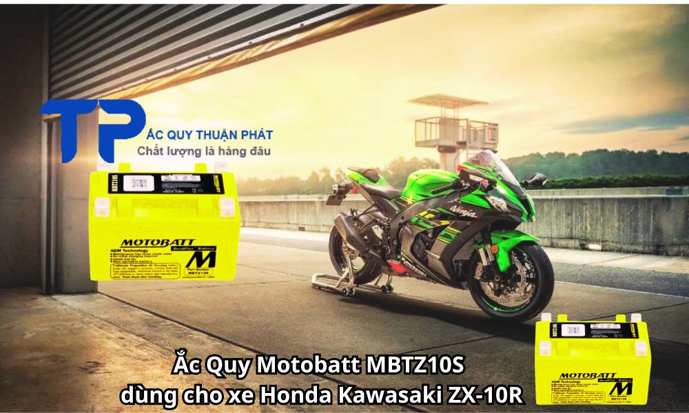 Ắc Quy Motobatt MBTZ10S dùng cho xe Honda Kawasaki ZX-10R