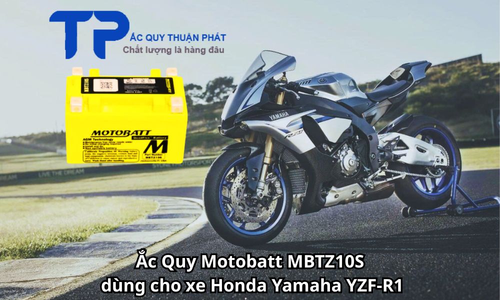 Ắc Quy Motobatt MBTZ10S dùng cho xe Honda Yamaha YZF-R1