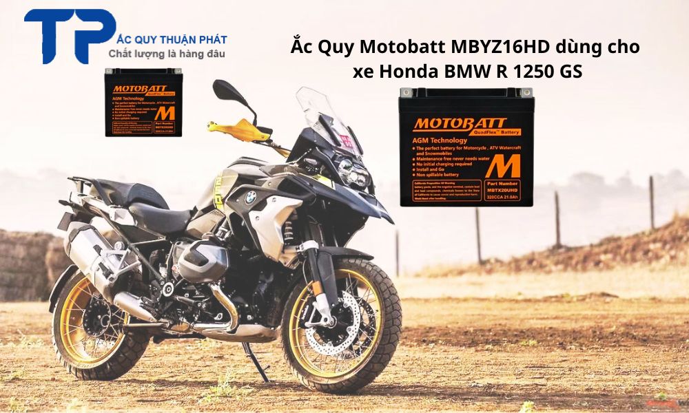 Ắc Quy Motobatt MBYZ16HD dùng cho xe Honda BMW R 1250 GS