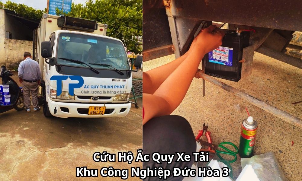 Cứu Hộ Ắc Quy Xe Tải Khu Công Nghiệp Đức Hòa 3